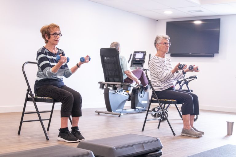 Exercise Class at Harmony at Rutherford Fitness Room